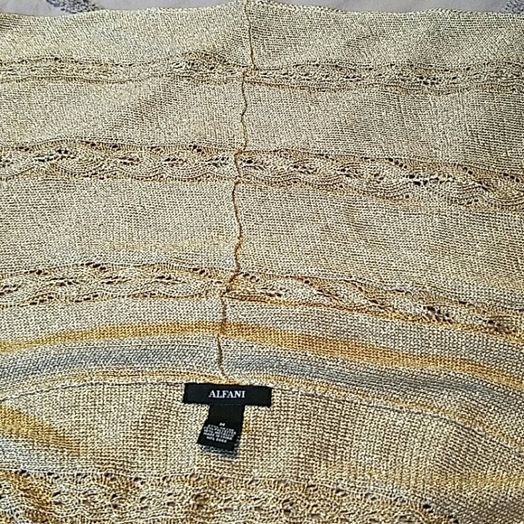 Alfani Metallic Draped Shawl/Cardigan - Picture 7 of 8